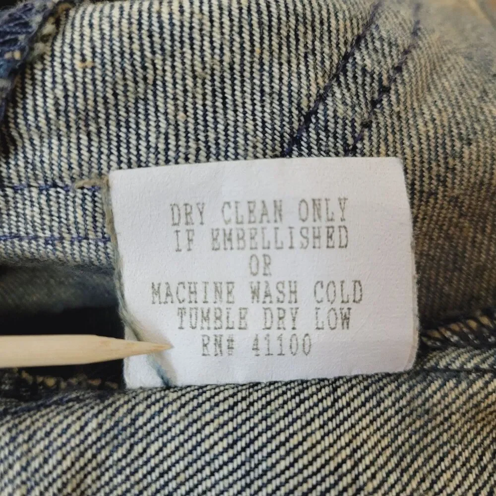 Blujeanious Denim Blue Jeans Tulip Distressed Made In USA Size 2 Skirt